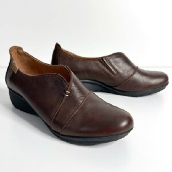 PIKOLINOS Dark Brown Leather Clogs Size 8.5 - Picture 1 of 13